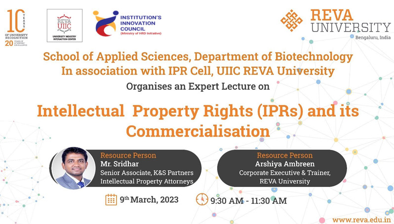 Intellectual Property Rights (IPR's) and its Commercialization